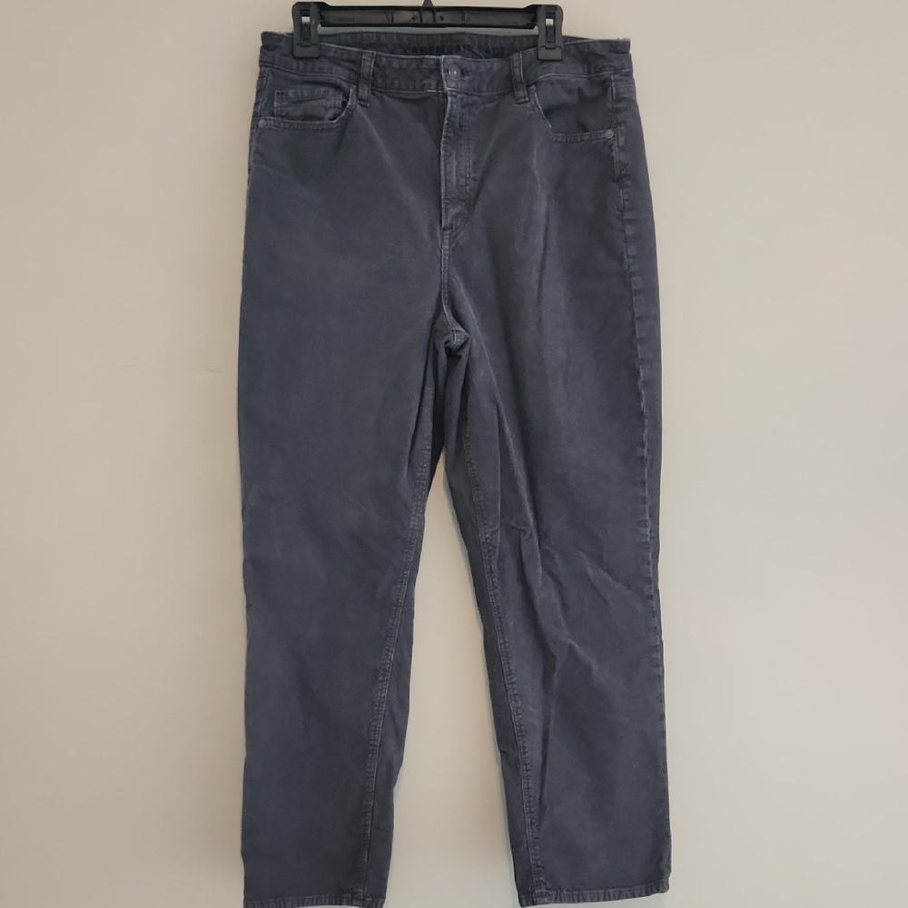Casual Straight-Leg Corduroy In Gray